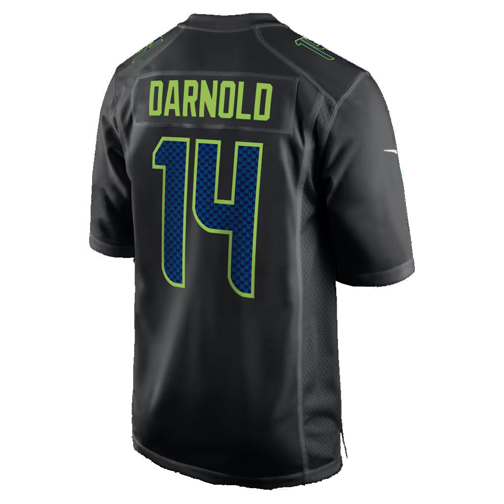 Trusc S.Seahawks #14 Sam Darnold Black Fashion Game Stitched Jerseys