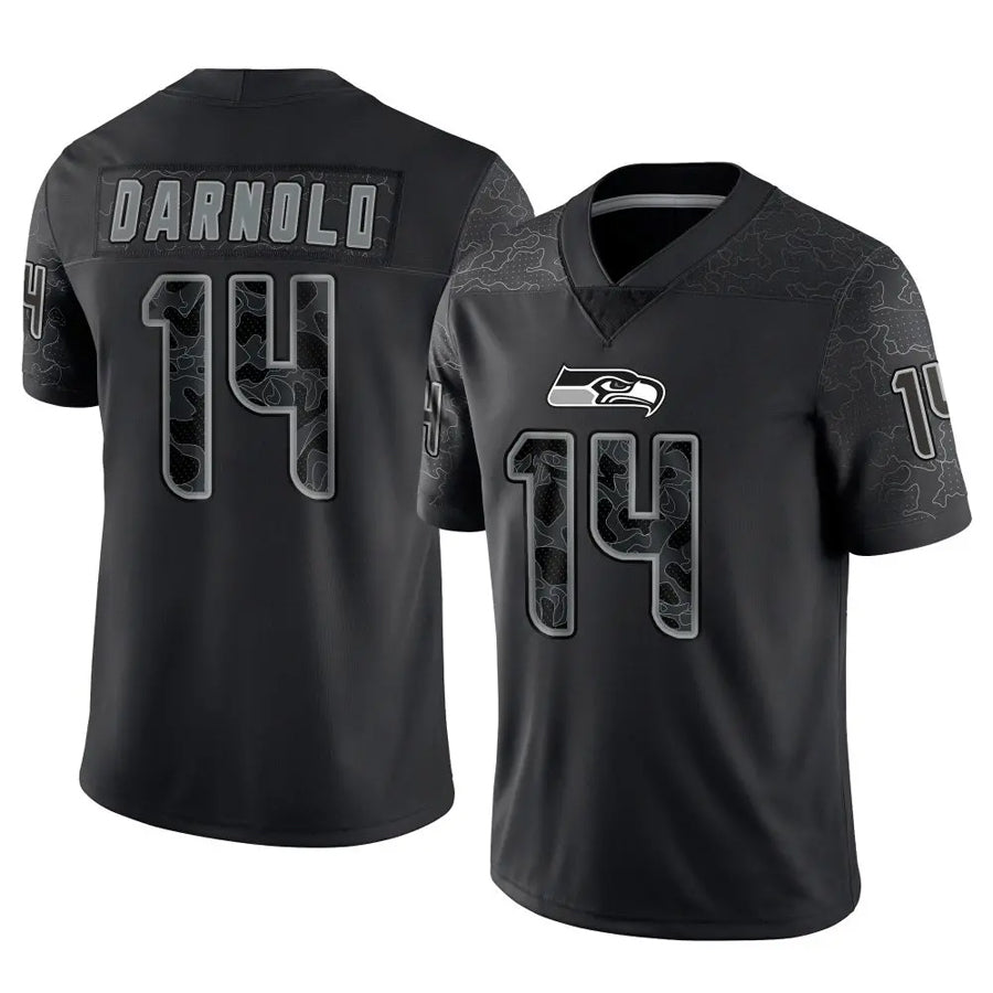 Trusc S.Seahawks #14 Sam Darnold Player Black RFLCTV Limited Football Jerseys