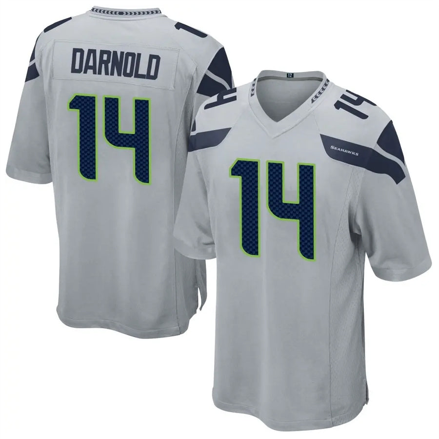 Trusc S.Seahawks #14 Sam Darnold Player Grey Game Football Jerseys