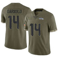 Trusc S.Seahawks #14 Sam Darnold Player Salute to Service Olive Football Jerseys