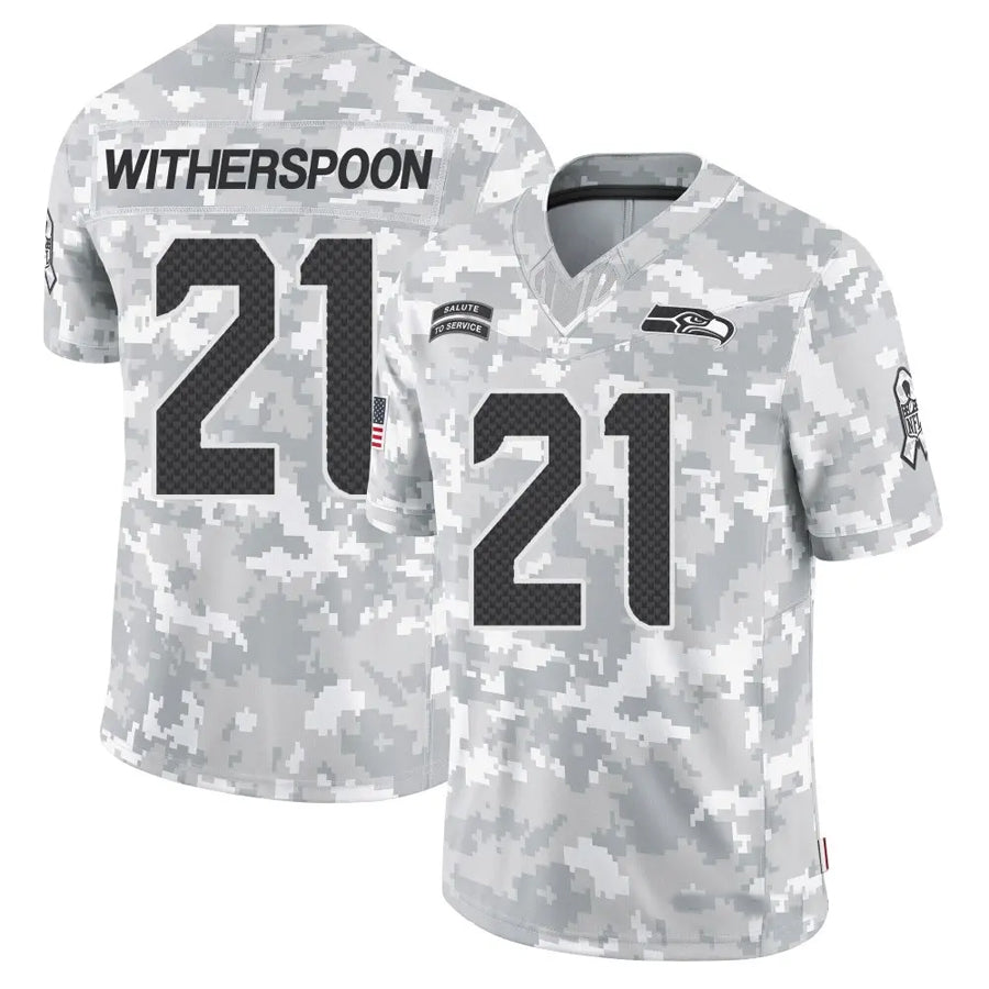 Trusc S.Seahawks #21 Devon Witherspoon Player Arctic Camo Salute to Service Limited Stitched Jerseys