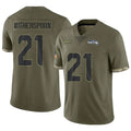 Trusc S.Seahawks #21 Devon Witherspoon Player Salute to Service Olive Stitched Jerseys