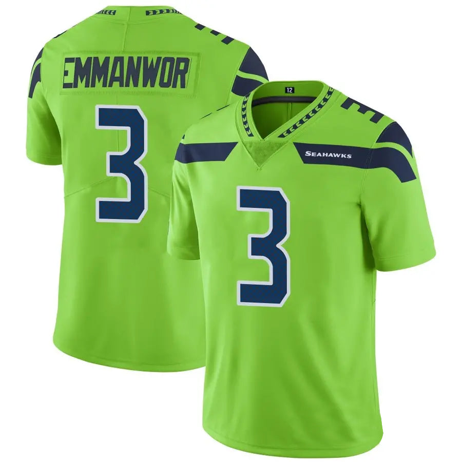 Trusc S.Seahawks #3 Nick Emmanwori Player Green Vapor Limited Football Jerseys