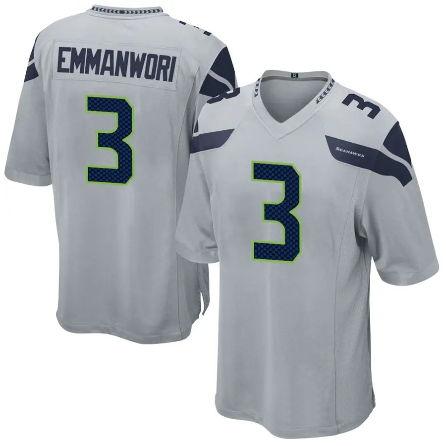 Trusc S.Seahawks #3 Nick Emmanwori Player Grey Game Football Jerseys
