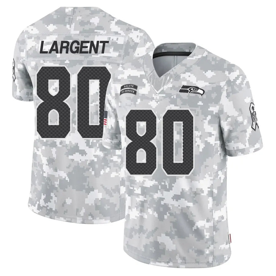Trusc S.Seahawks #80 Steve Largent Player Arctic Camo Salute to Service Limited Stitched Jerseys