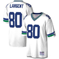 Trusc S.Seahawks #80 Steve Largent Player Mitchell & Ness White Legacy Replica Stitched Jerseys