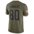 Trusc S.Seahawks #80 Steve Largent Player Salute to Service Olive Stitched Jerseys