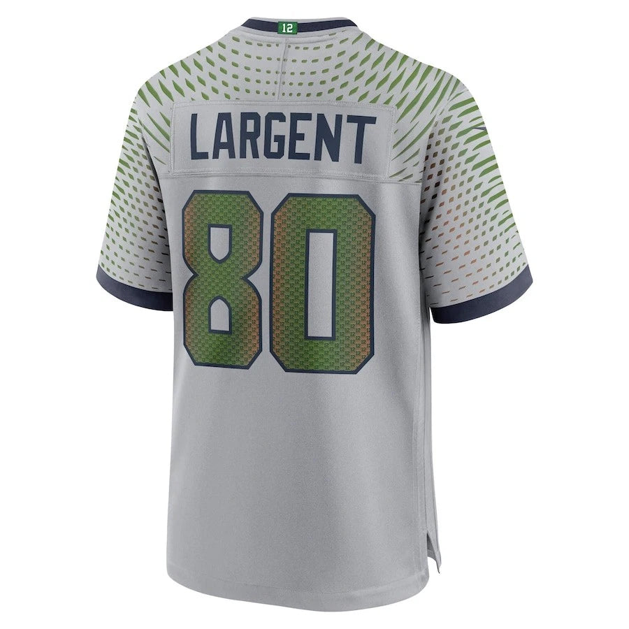 Trusc S.Seahawks #80 Steve Largent Player Wolf Gray Rivalries Collection Game Stitched Jerseys