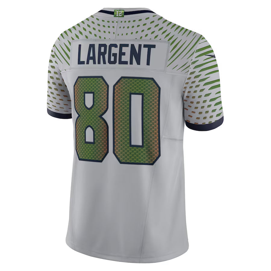 Trusc S.Seahawks #80 Steve Largent Player Wolf Gray Rivalries Collection Limited Stitched Jerseys