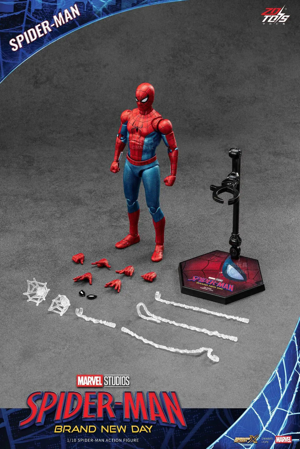 ZDTDS Original Spider Man Brand New Day PUNK SUIT Scarlet Spider 2099 ADVANCED SUIT 1/10 Marvel Action Figure Model Toy Gift