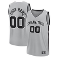 Trusc SA.Spurs Fanatics Silver Fastbreak Custom Jerseys - Statement Edition