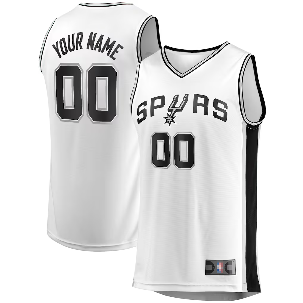 Trusc SA.Spurs Fanatics White Fast Break Custom Replica Jerseys - Association Edition