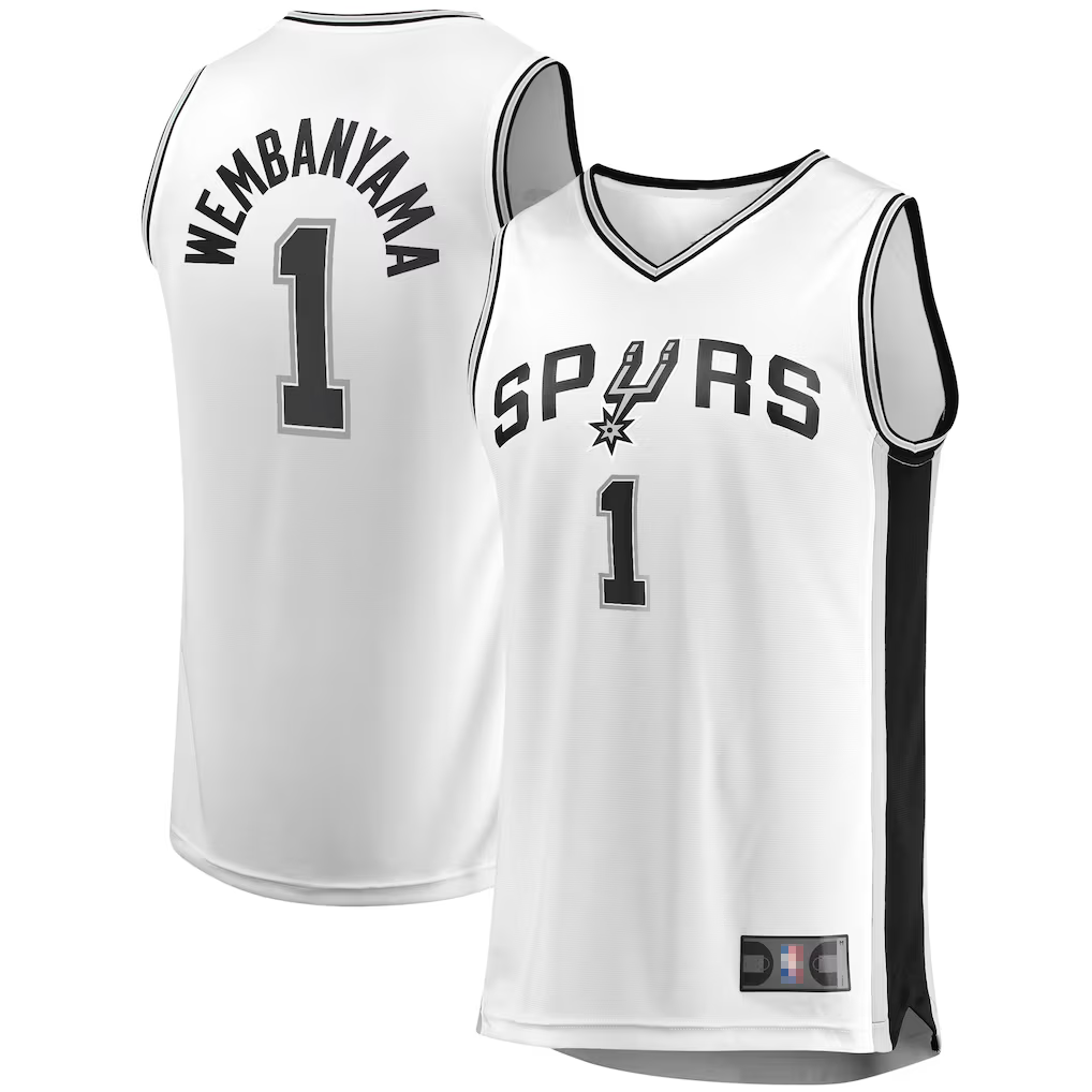 Trusc SA.Spurs #1 Victor Wembanyama Fanatics White Fast Break Replica Player Jerseys - Association Edition