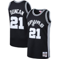Trusc SA.Spurs #21 Tim Duncan Mitchell & Ness Black 1998-1999 Big & Tall Hardwood Classics Swingman Jerseys