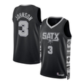 Trusc SA.Spurs #3 Keldon Johnson Black Swingman Jerseys - Statement Edition