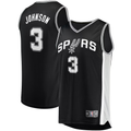 Trusc SA.Spurs #3 Keldon Johnson Fanatics Black Fast Break Replica Jerseys - Icon Edition