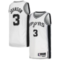 Trusc SA.Spurs #3 Keldon Johnson White Swingman Jerseys - Association Edition