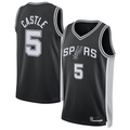 Trusc SA.Spurs #5 Stephon Castle Black Swingman Jerseys - Icon Edition