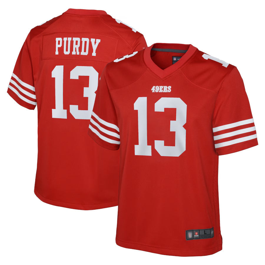Trusc SF.49ers #13 Brock Purdy Player Scarlet Home Game Stitched Jerseys