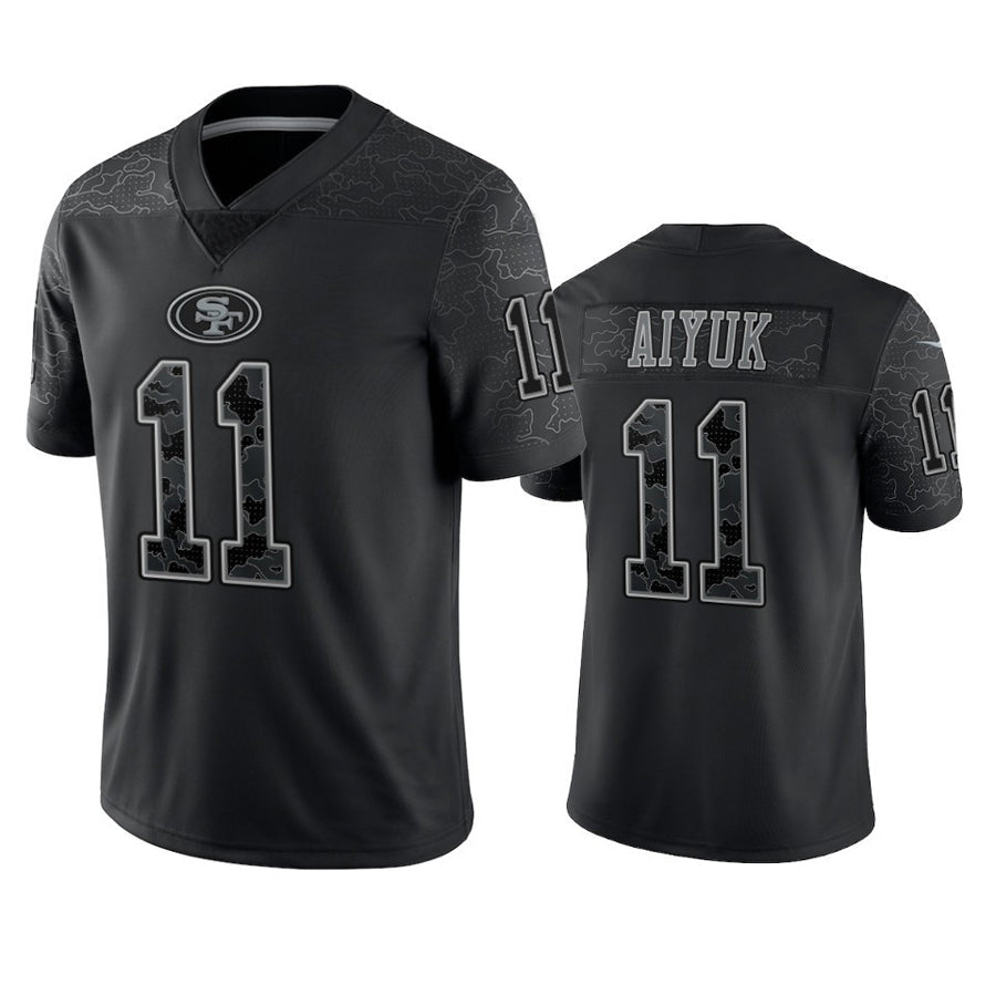Trusc SF.49ers #11 Brandon Aiyuk Player Black RFLCTV Limited Stitched Jerseys