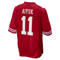 Trusc SF.49ers #11 Brandon Aiyuk Player Scarlet Game Stitched Jerseys
