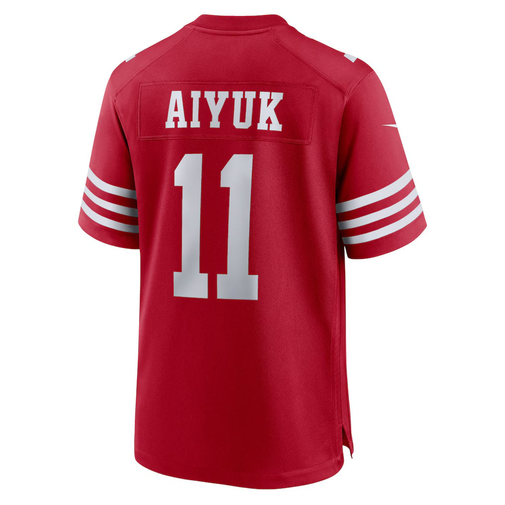 Trusc SF.49ers #11 Brandon Aiyuk Scarlet Game Player Stitched Jerseys