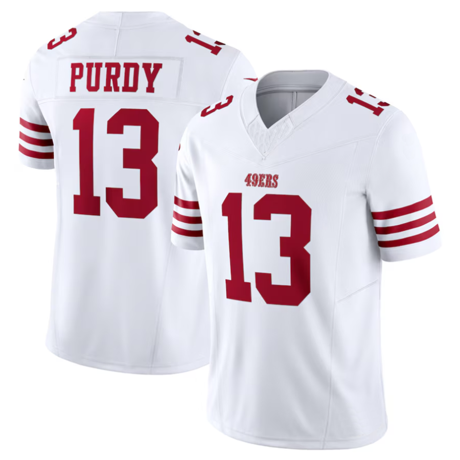 Trusc SF.49ers #13 Brock Purdy Playre White Vapor F.U.S.E. Limited Stitched Jerseys