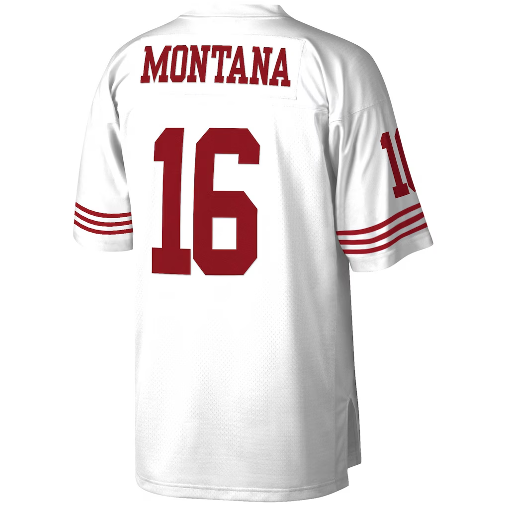 Trusc SF.49ers #16 Joe Montana Mitchell & Ness White 1990 Legacy Replica Stitched Jerseys