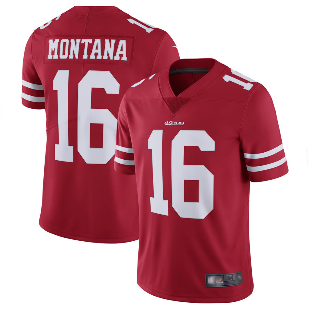 Trusc SF.49ers #16 Joe Montana Player Vapor Untouchable Limited Throwback Stitched Jerseys