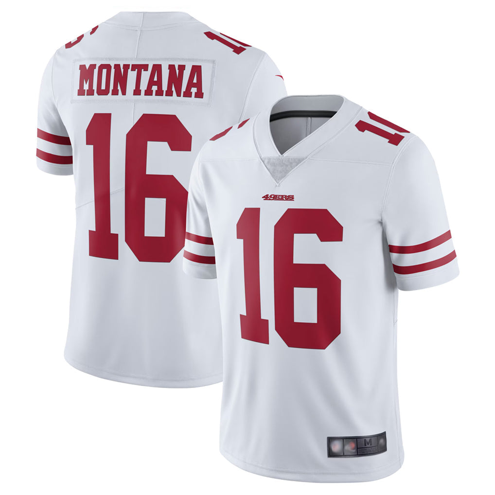 Trusc SF.49ers #16 Joe Montana Player Vapor Untouchable Limited Throwback White Stitched Jerseys