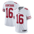 Trusc SF.49ers #16 Joe Montana Player Vapor Untouchable Limited Throwback White Stitched Jerseys