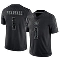 Trusc SF.49ers #1 Ricky Pearsall Player Black RFLCTV Limited Stitched Jerseys
