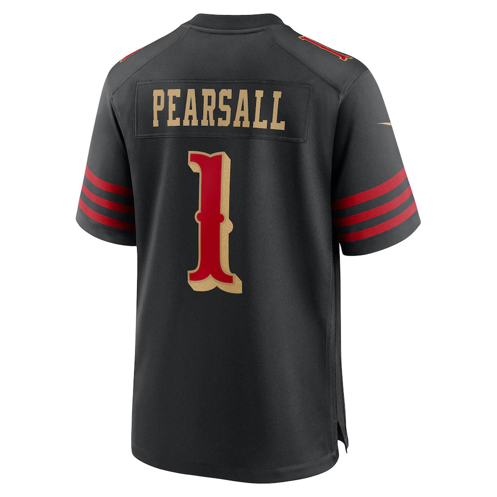 Trusc SF.49ers #1 Ricky Pearsall Player Black Rivalries Collection Game Stitched Jerseys