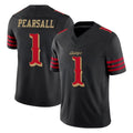Trusc SF.49ers #1 Ricky Pearsall Player Black Rivalries Collection Limited Stitched Jerseys