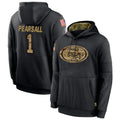 Trusc SF.49ers #1 Ricky Pearsall Player Black Salute To Service Hoodie Player Stitched Jerseys