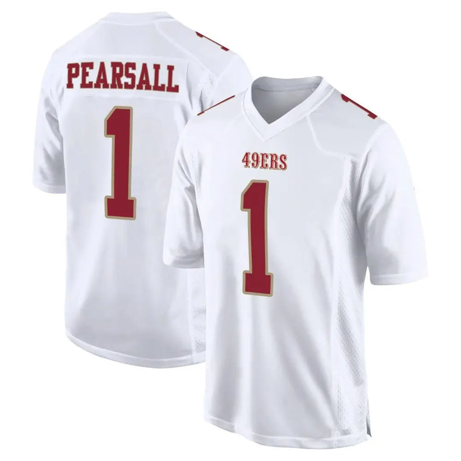 Trusc SF.49ers #1 Ricky Pearsall Player White Fashion Game Stitched Jerseys