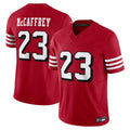 Trusc SF.49ers #23 Christian McCaffrey Player Scarlet Vapor F.U.S.E. Limited Stitched Jerseys
