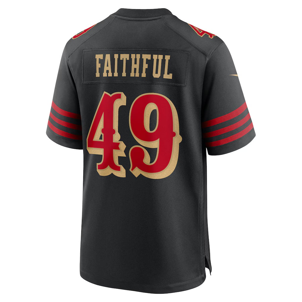 Trusc SF.49ers #49 The Faithful Black 2025 Rivalries Collection Game Stitched Jerseys
