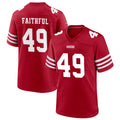 Trusc SF.49ers #49 The Faithful Player Scarlet Home Game Football Jerseys