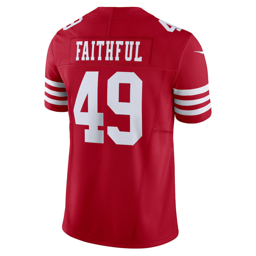 Trusc SF.49ers #49 The Faithful Player Vapor F.U.S.E. Limited  Scarlet Football Jerseys