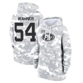 Trusc SF.49ers #54 Fred Warner Player Arctic Camo Salute to Service Hoodies Stitched Jerseys