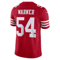 Trusc SF.49ers #54 Fred Warner Scarlet Team Vapor F.U.S.E. Stitched Limited Jerseys