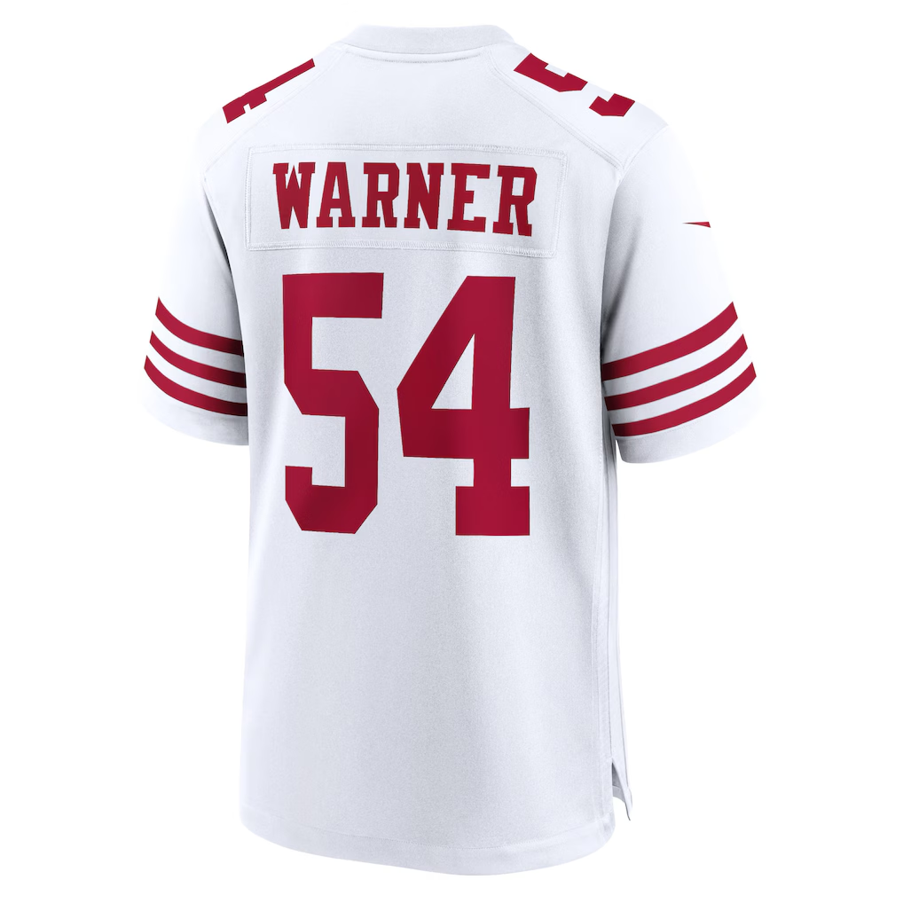 Trusc SF.49ers #54 Fred Warner White Player Game Stitched Jerseys