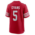 Trusc SF.49ers #5 Mike Evans Scarlet Game Stitched Jerseys