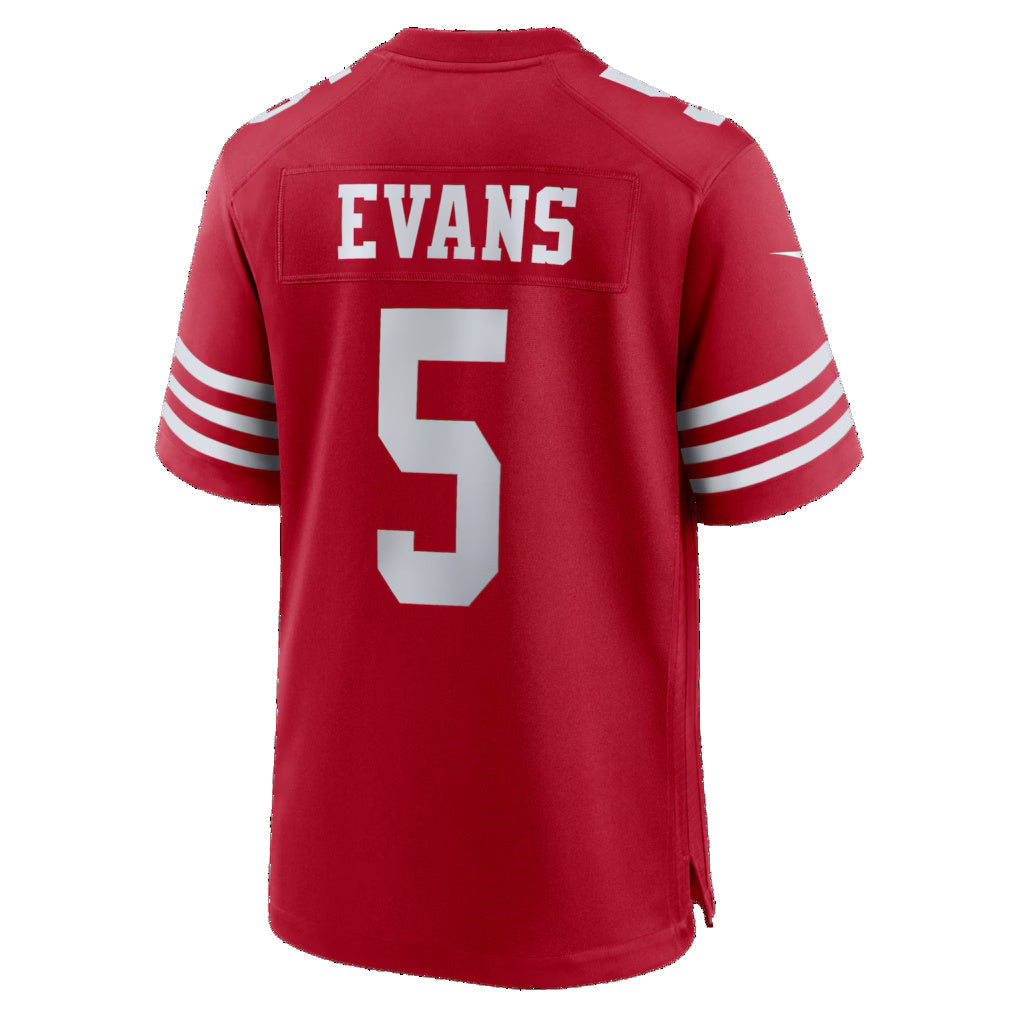 Trusc SF.49ers #5 Mike Evans Scarlet Game Stitched Jerseys