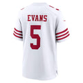 Trusc SF.49ers #5 Mike Evans White Game Stitched Jerseys