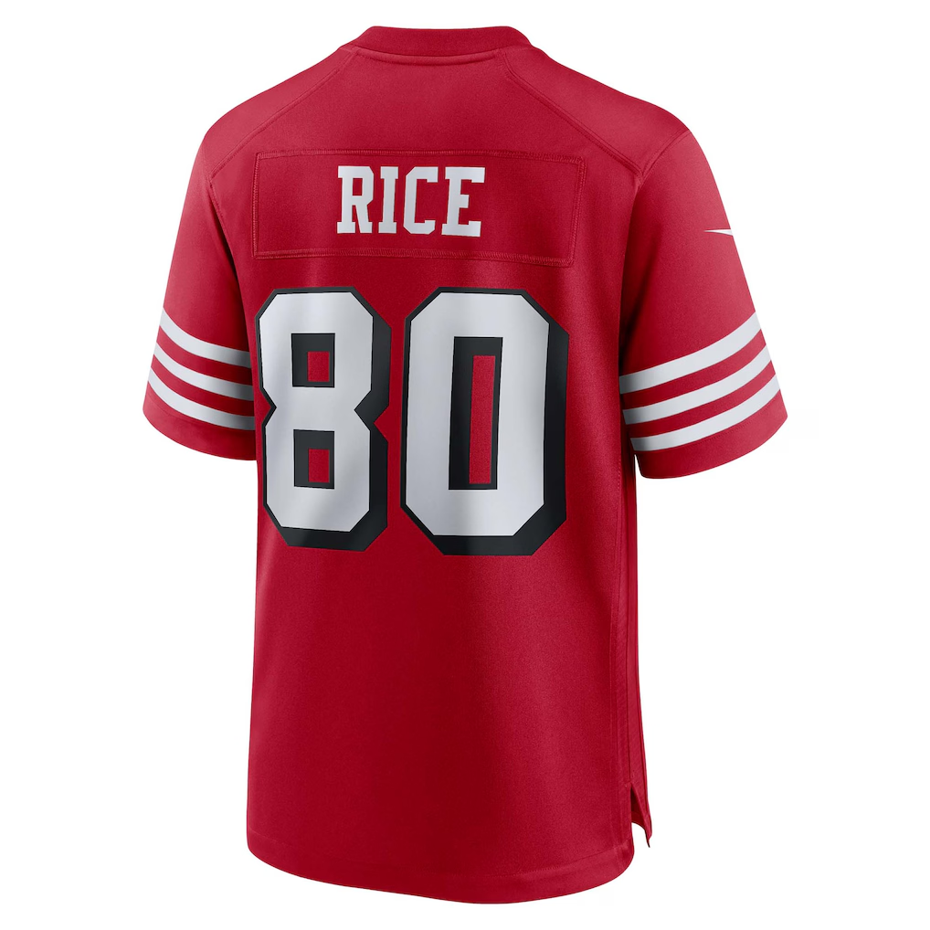 Trusc SF.49ers #80 Jerry Rice Scarlet Retired Player Alternate Game Stitched Jerseys