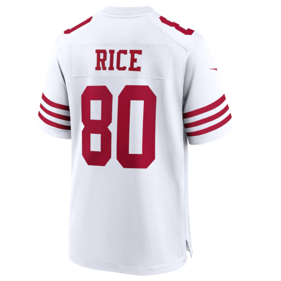 Trusc SF.49ers #80 Jerry Rice White Retired Player Game American Stitched Jersey
