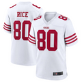 Trusc SF.49ers #80 Jerry Rice White Retired Player Game American Stitched Jersey