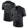 Trusc SF.49ers #85 George Kittle Player Black RFLCTV Limited Stitched Jerseys